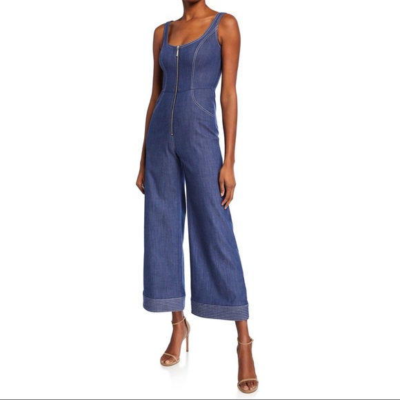 ALEXIS Bristol Chambray Flared 70’s Denim Jumpsuit - Picture 12 of 15